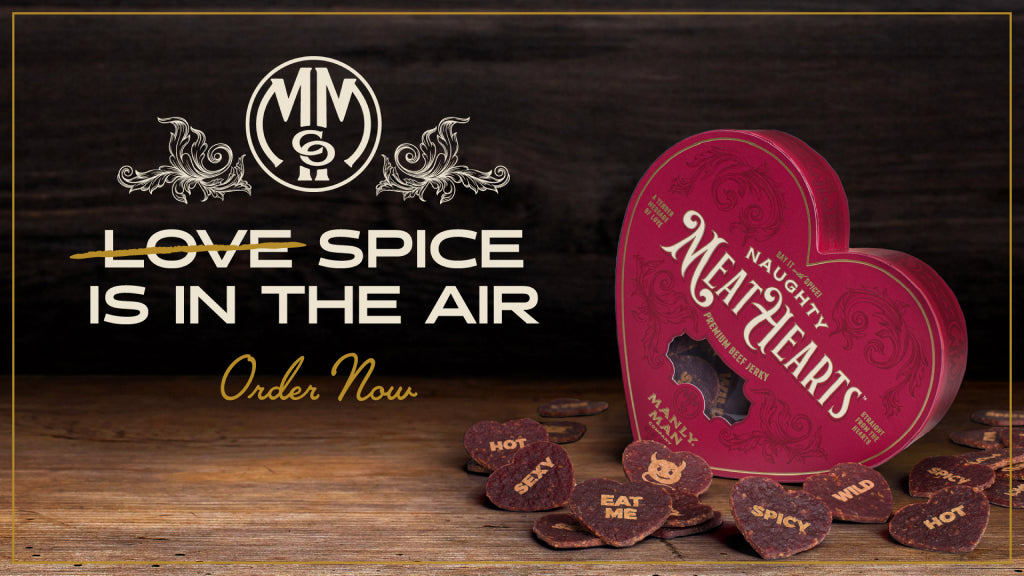 A rugged anniversary gift set featuring naught personalized laser engraved beef jerky—ideal for celebrating five years of marriage.