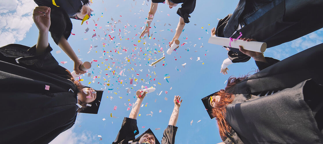 Last minute graduation gift ideas including jerky bouquets, snack boxes, bacon gift sets, and clever edible cards for guys.