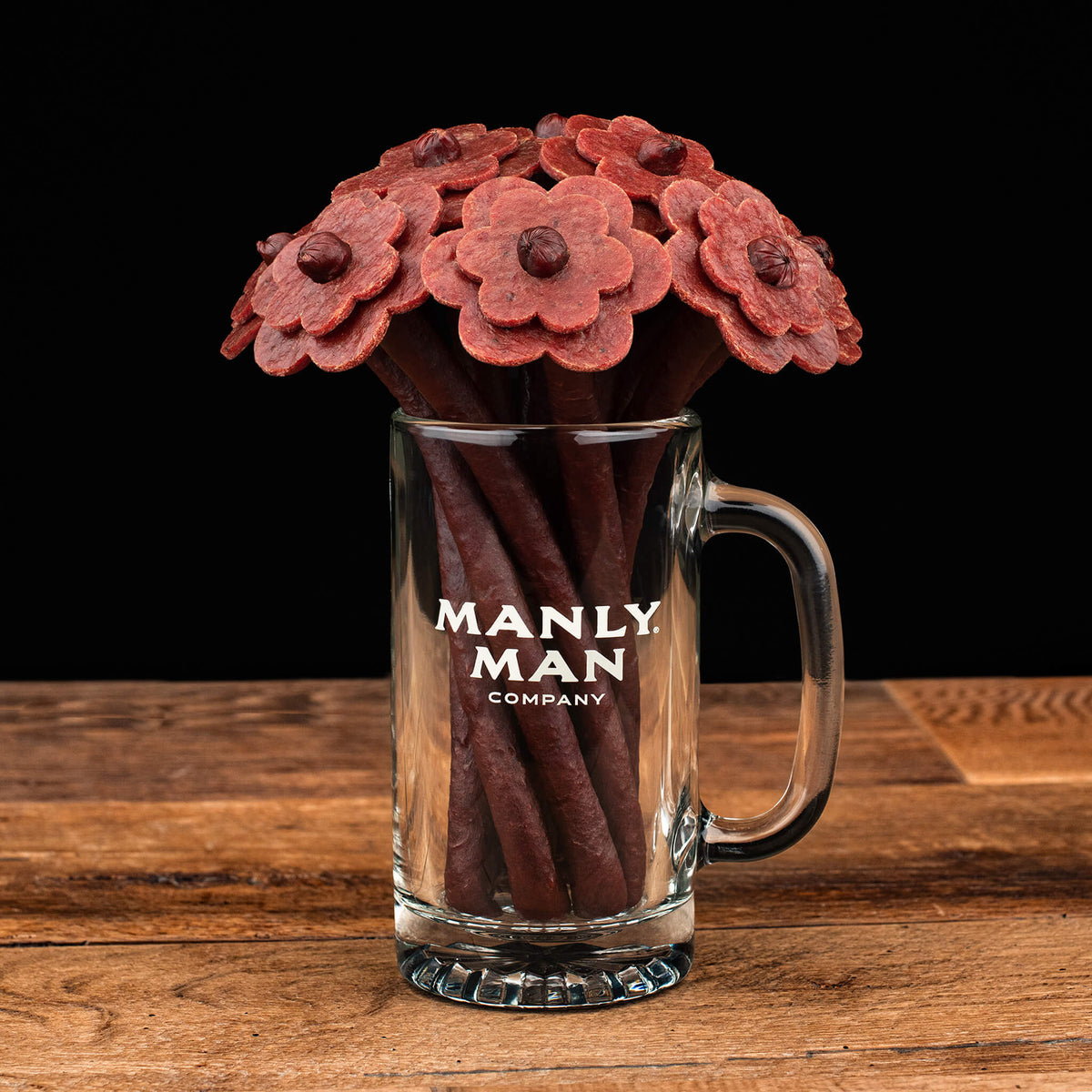 Beef Jerky Flower Bouquet &amp; Beer Mug