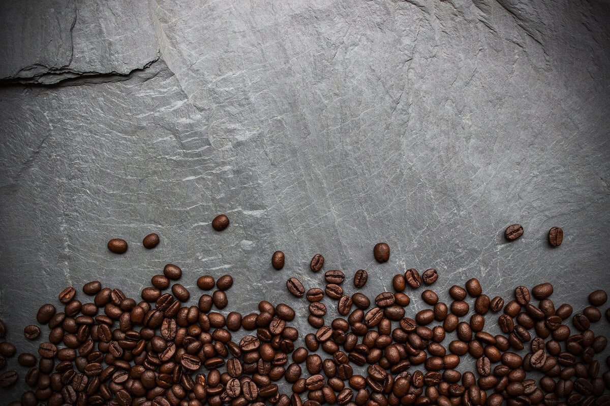 A gritty pile of roasted coffee beans—perfect fuel for the sleep-deprived soldier.