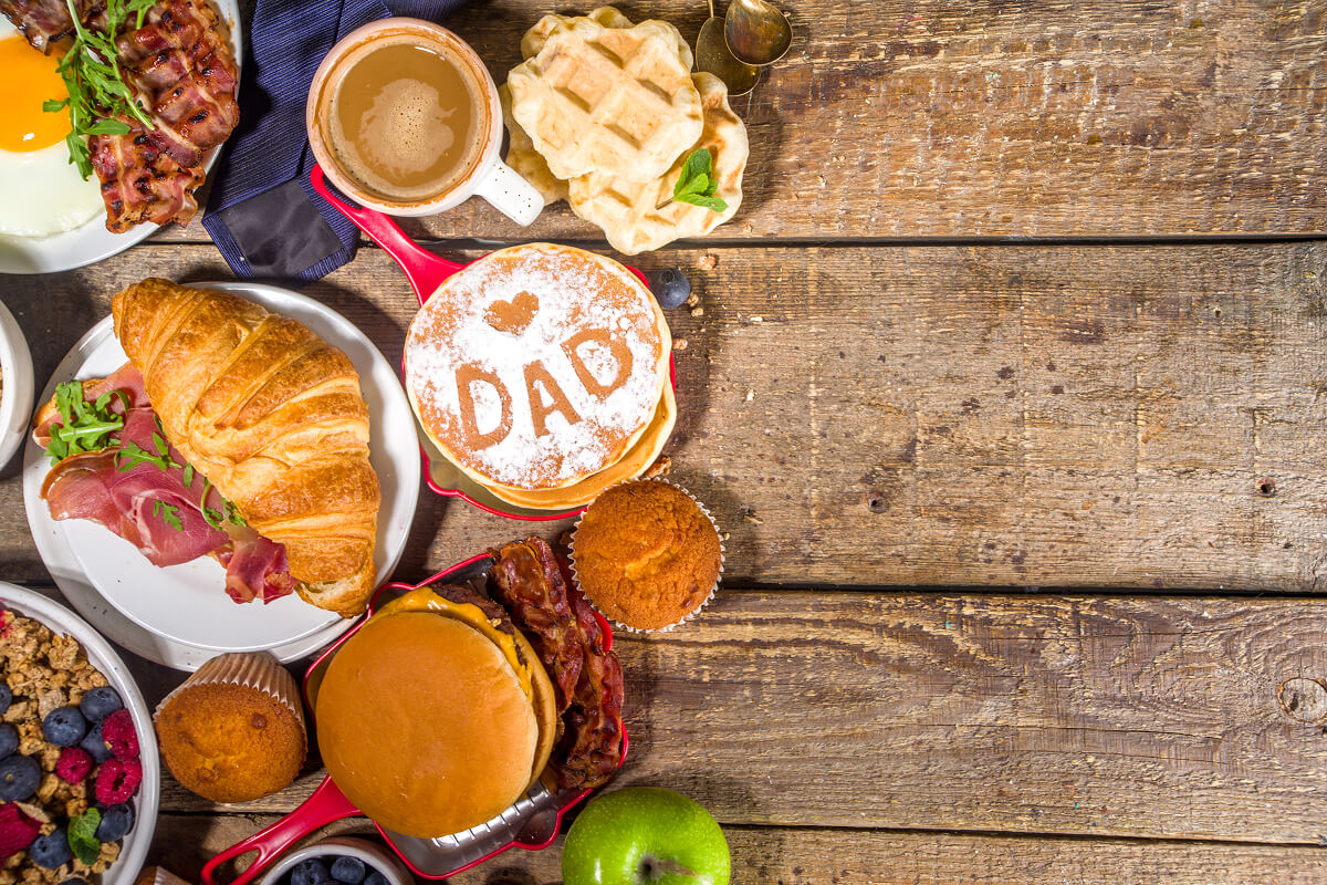 Father’s Day experiences and activities with Dad including DIY brunch kits, jerky tastings, custom barware, and snack-worthy gift sets for bonding and celebrating.
