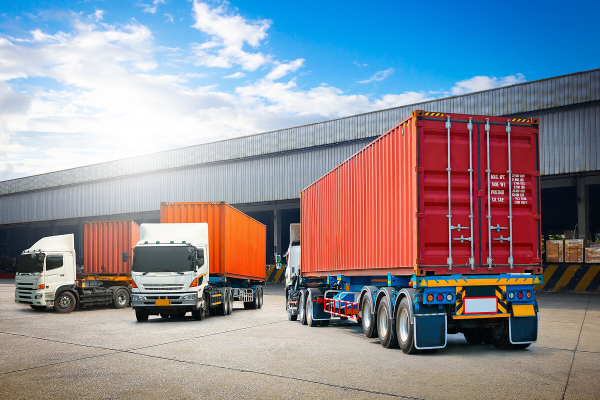 Fleet of semi-trucks ready for the road—gifts for truckers who go the distance.