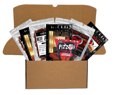 This  gift set features a wide variety of jerky meats and flavors.