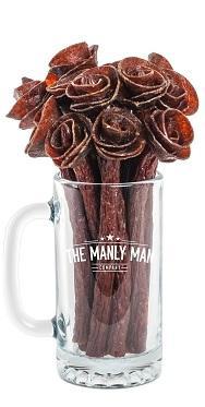 Rose Broquet in a 16oz. Manly Man tankard beer mug.