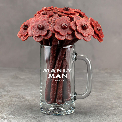 Beef Jerky Flower Bouquet & Beer Mug