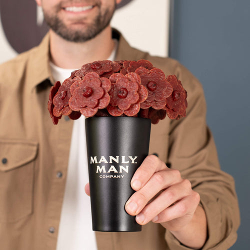 Beef Jerky Flower Bouquet - Black Steel Edition