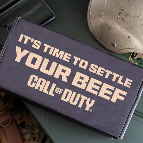 "Settle Our Beef" Call of Duty Meat Card