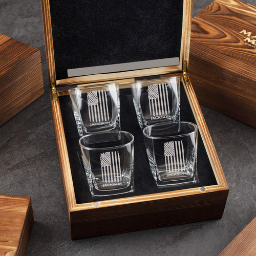 Sharp Sips - Whiskey Glass Set of 4