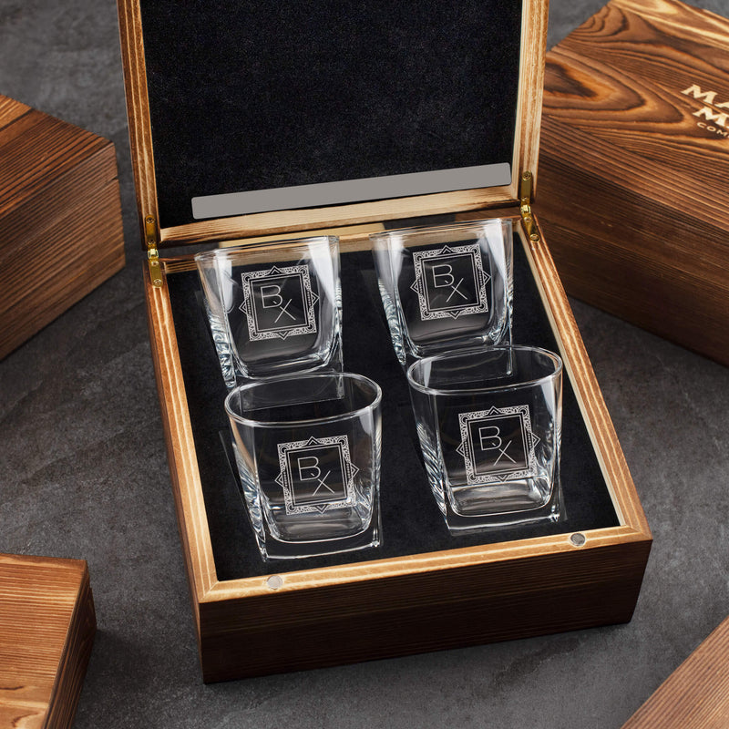 Sharp Sips - Whiskey Glass Set of 4