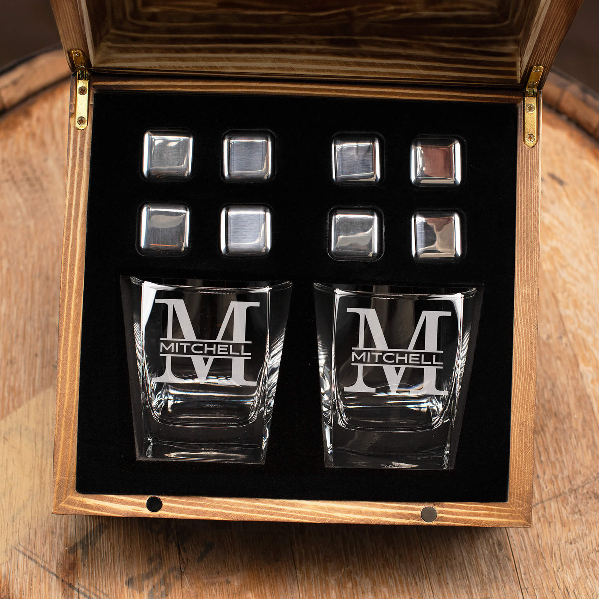 Personalized Whiskey Square Glass Set