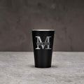 Personalized Black Steel Pint Glass