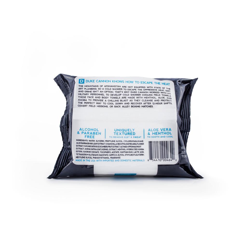 Duke Cannon Cold Shower Cooling Wipes