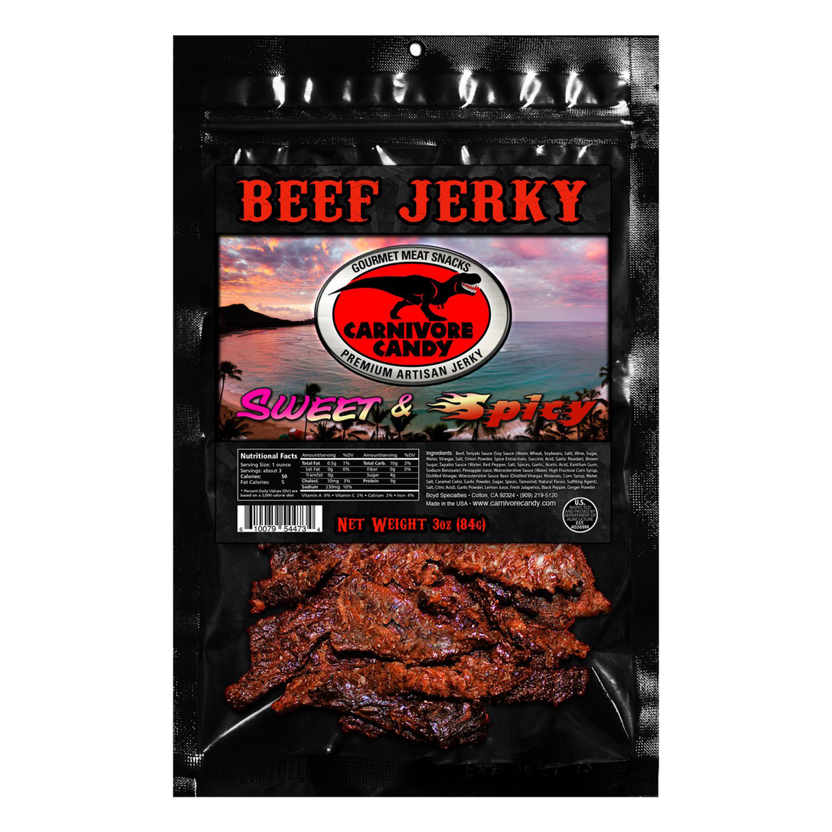 Carnivore Candy Sweet &amp; Spicy Beef Jerky